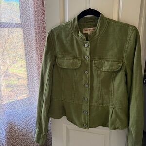 Free People Olive Utility Jacket